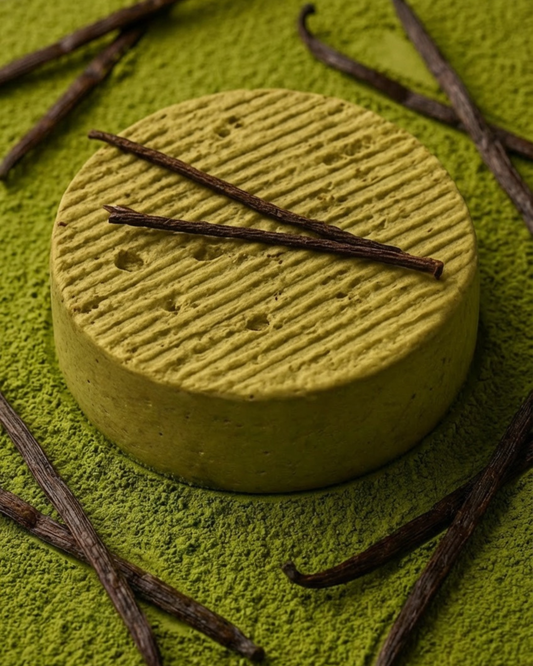Formagella capra Gamba matcha e vaniglia